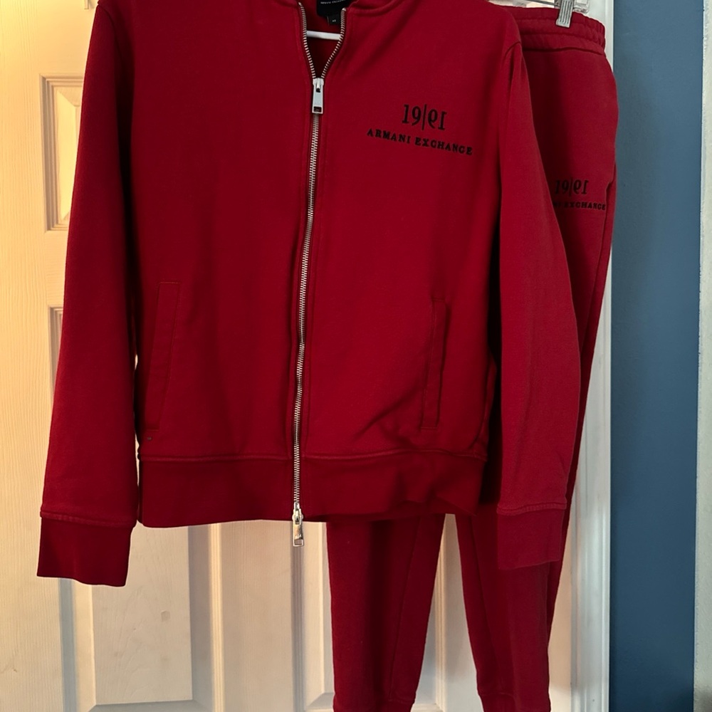 Armani Exchange Red Tracksuit